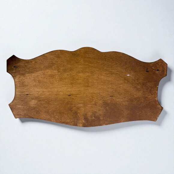 Vintage Carved Wooden Spoon Rack – Cornucopia Fruit & Wheat Sheaf - Farmhouse - Picture 5 of 6